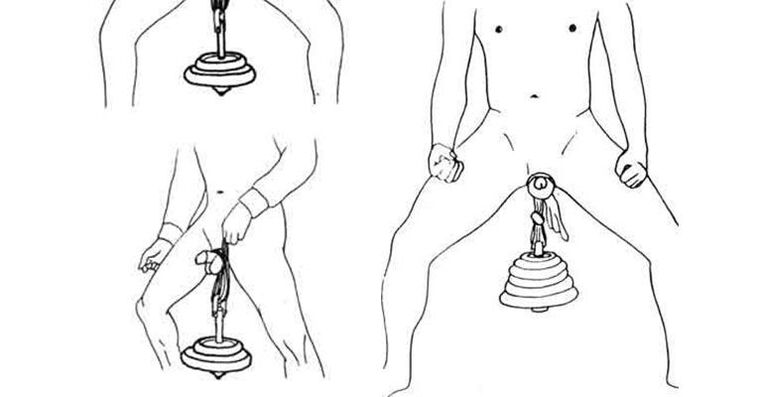 pesi sospesi per l'ingrandimento del pene